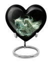 White Unicorn Black Urn - Cremation Urns For Adult Ashes Women