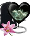 White Unicorn Black Urn - Cremation Urns For Adult Ashes Women
