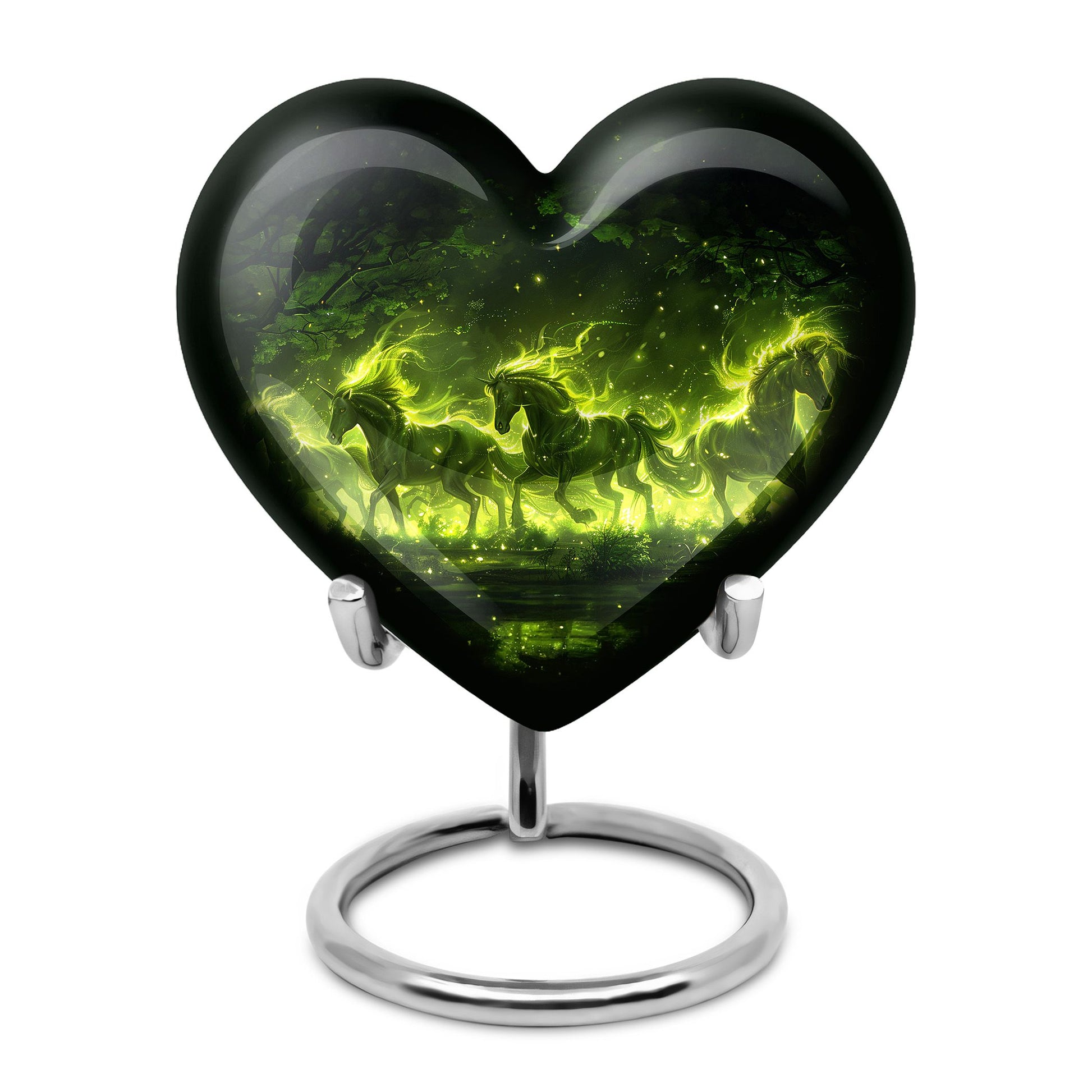 Majestic Green Unicorn Cremation Urn - Urns For Women Ashes