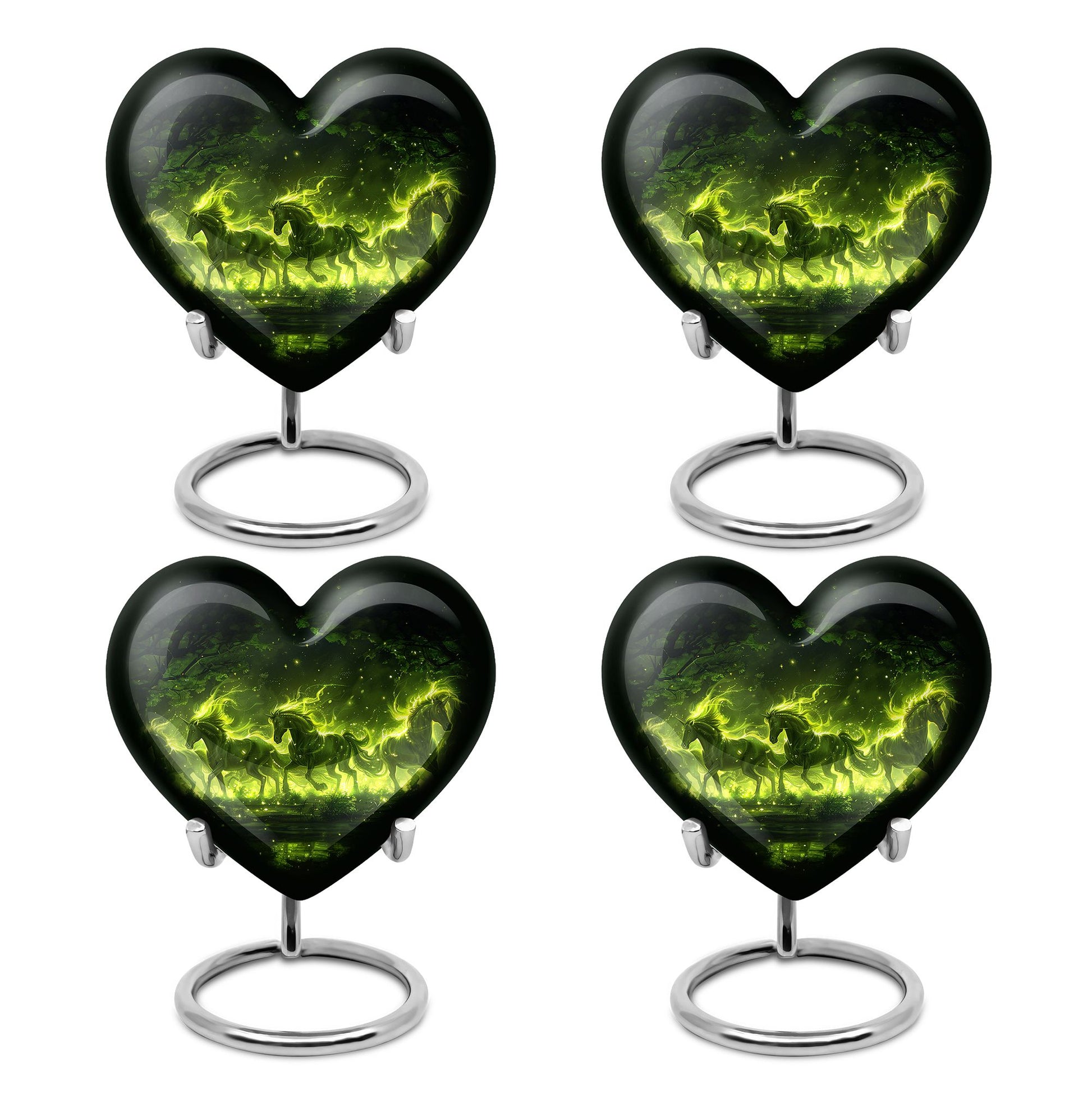 Majestic Green Unicorn Cremation Urn - Urns For Women Ashes