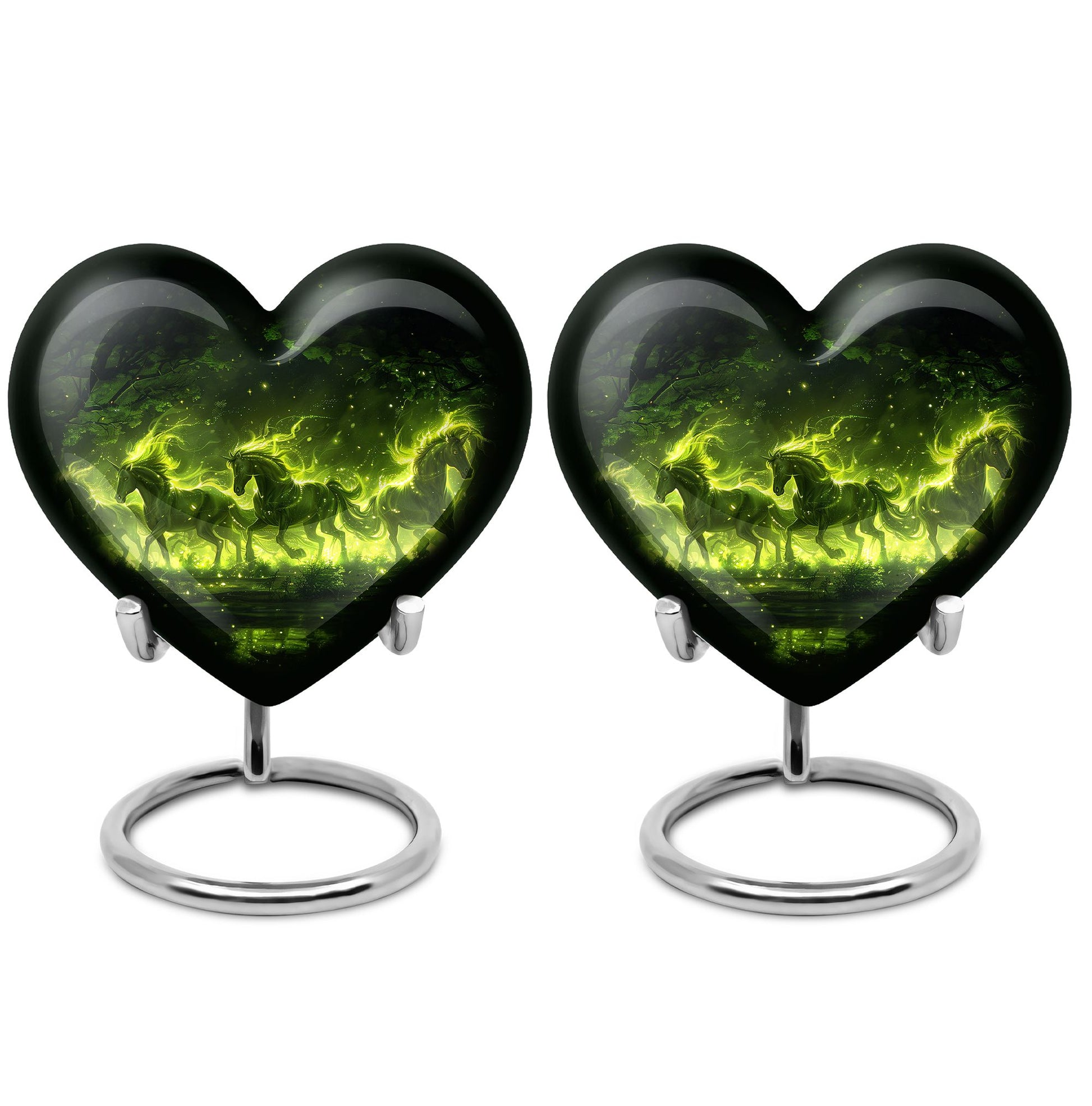 Majestic Green Unicorn Cremation Urn - Urns For Women Ashes