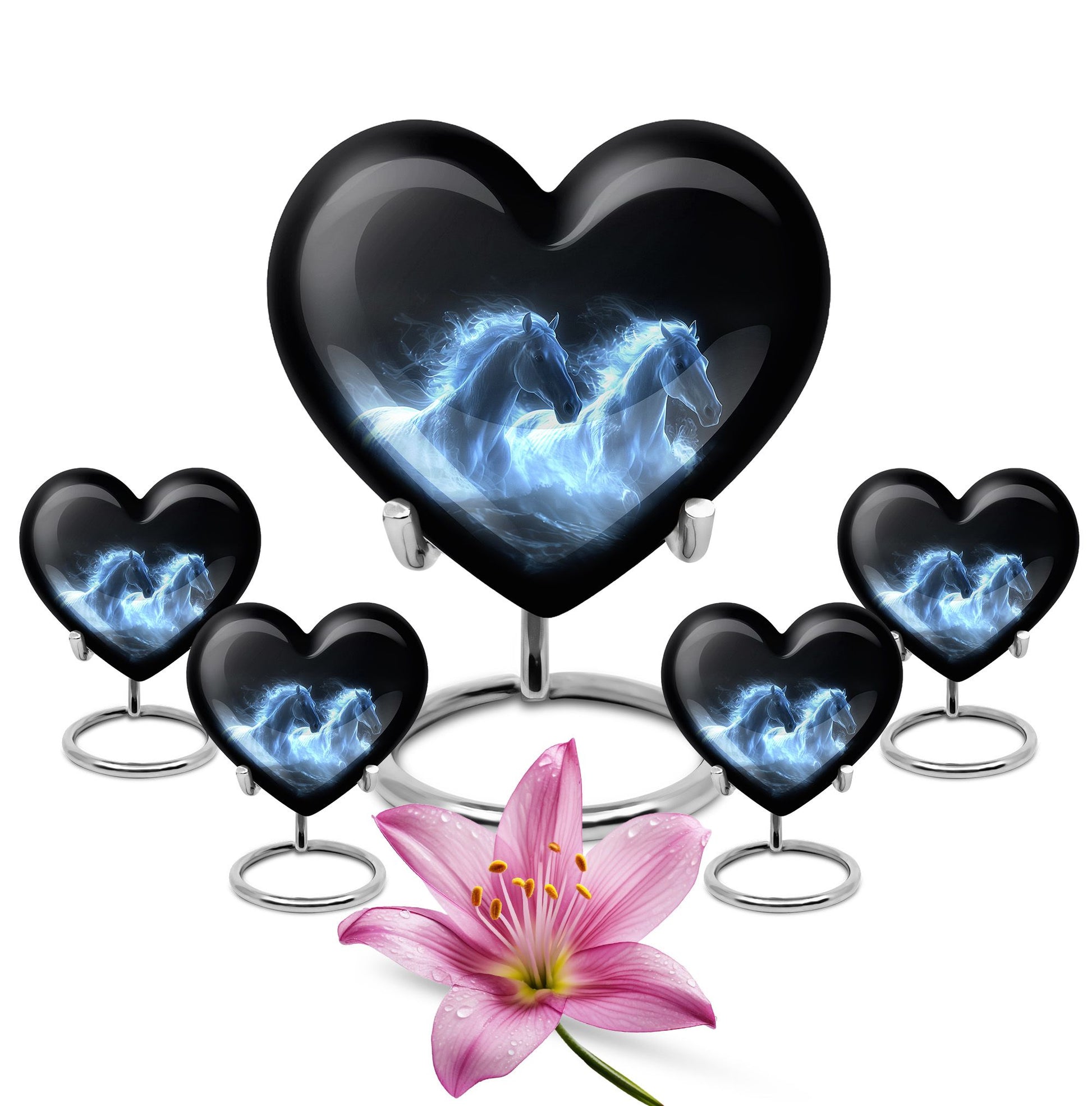 White Horse Cremation Urn - Adult Urns For Human Ashes Women