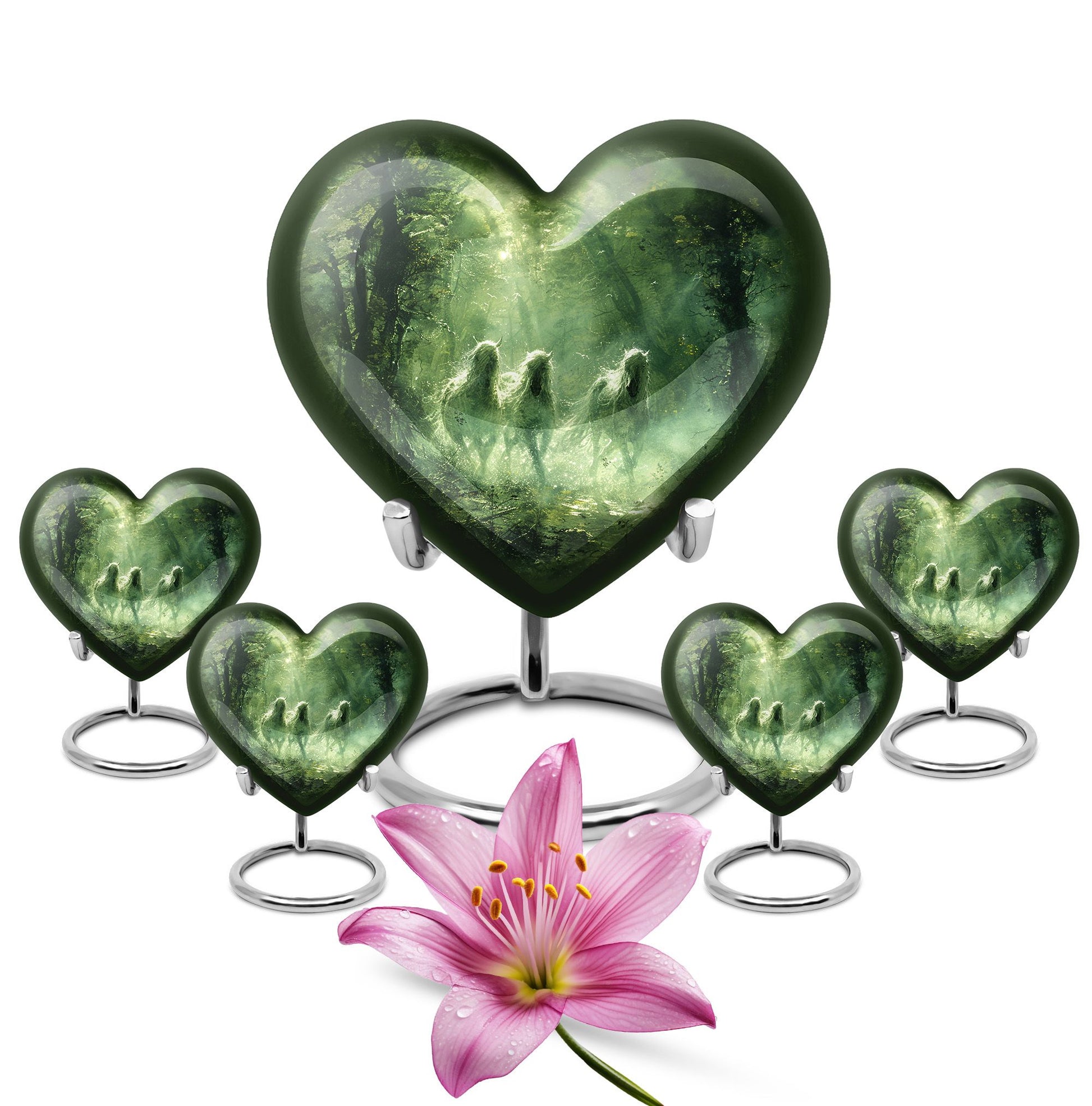 Unicorn In Forest Urn - Large Urn For Ashes For Women