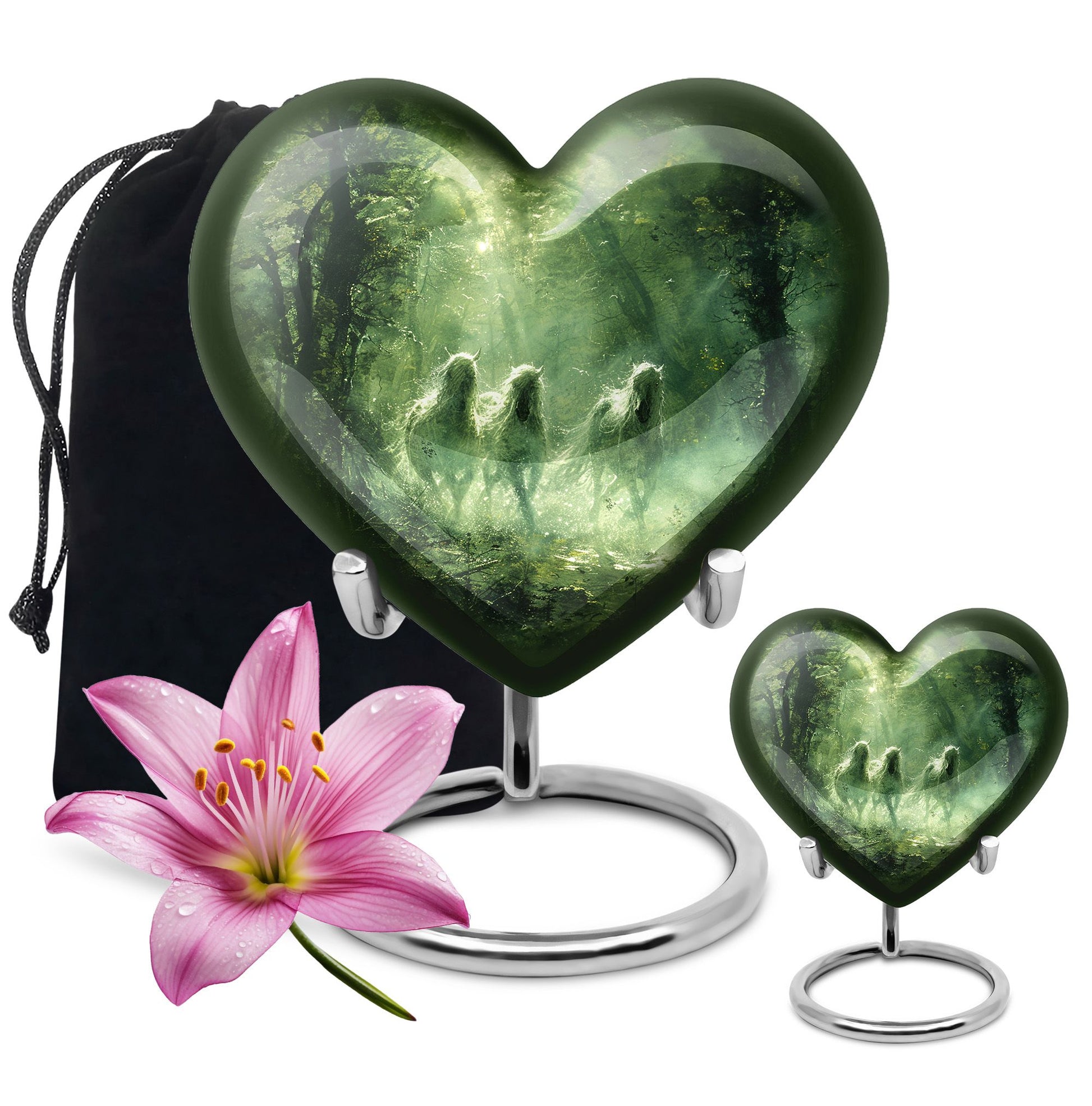 Unicorn In Forest Urn - Large Urn For Ashes For Women