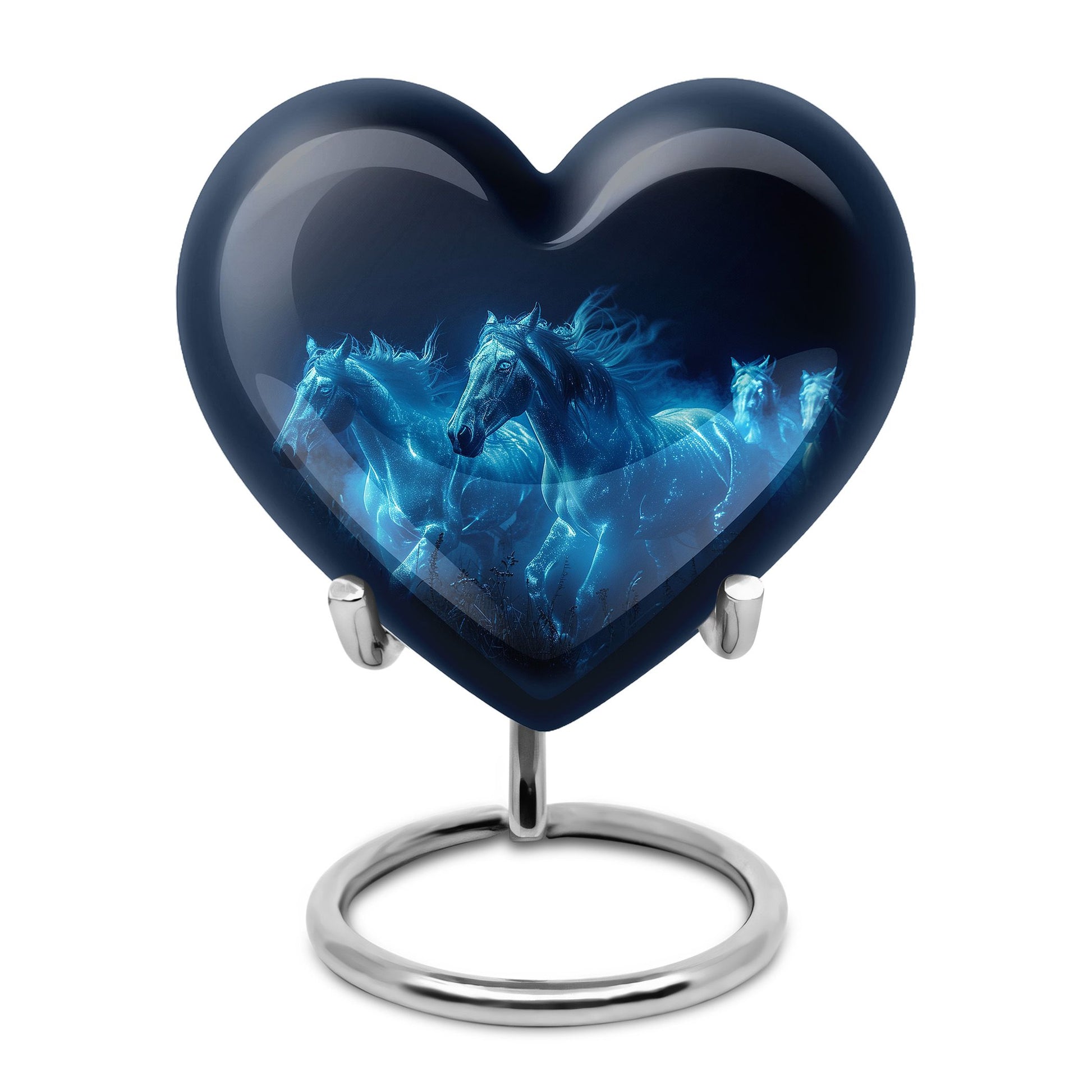 Horse Urn with Glowing Spirit Horses - Adult Large Urns