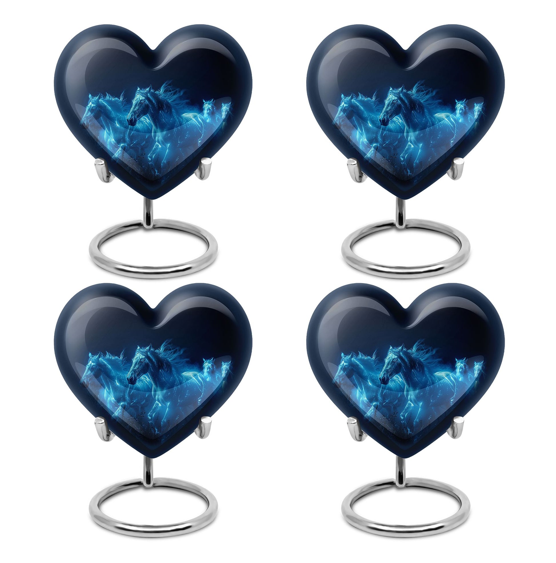 Horse Urn with Glowing Spirit Horses - Adult Large Urns