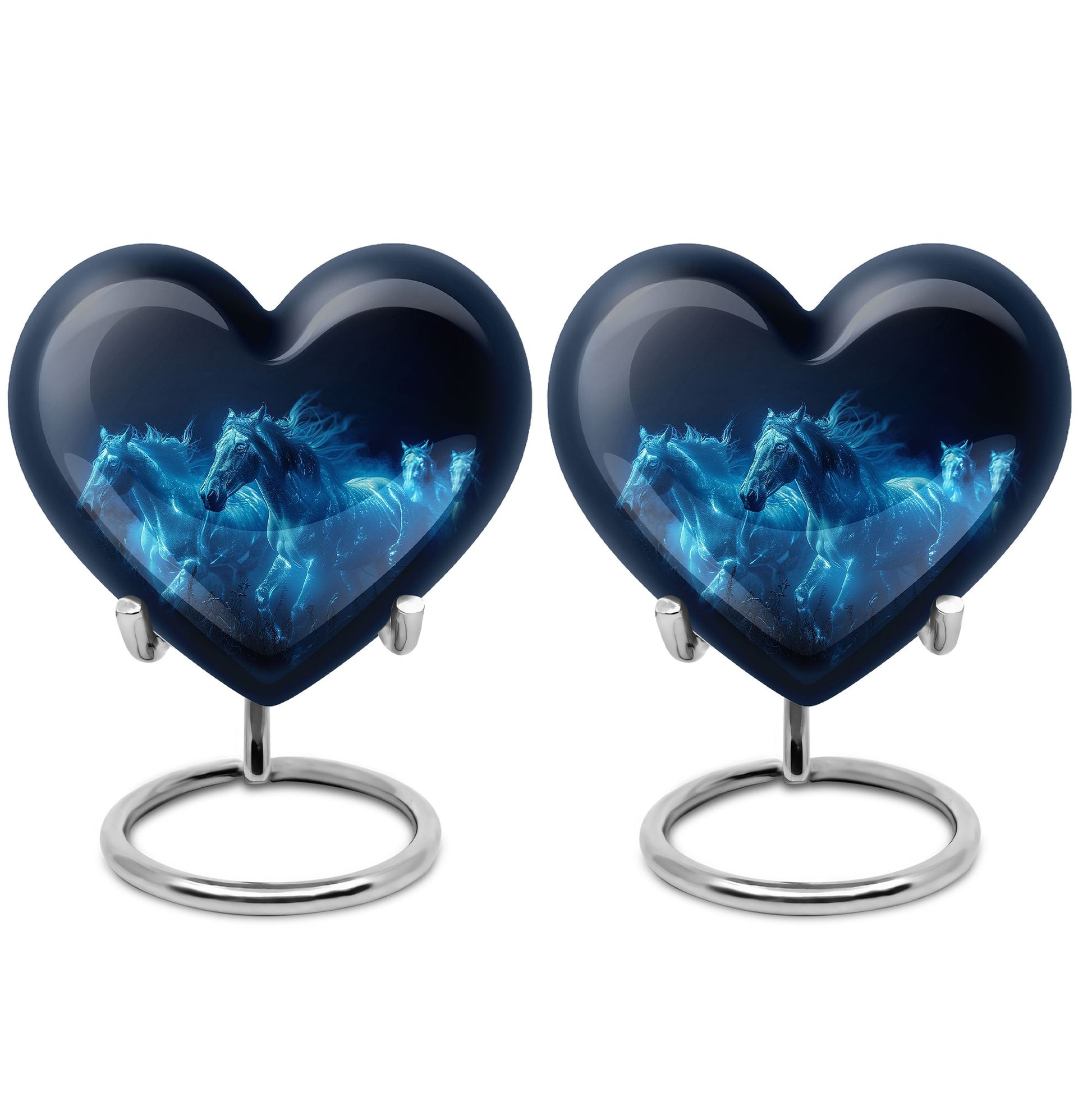 Horse Urn with Glowing Spirit Horses - Adult Large Urns