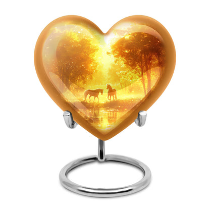 Personalized Horse Cremation Urn for Human Ashes - 10-inch, 200 cu in - Yatskia