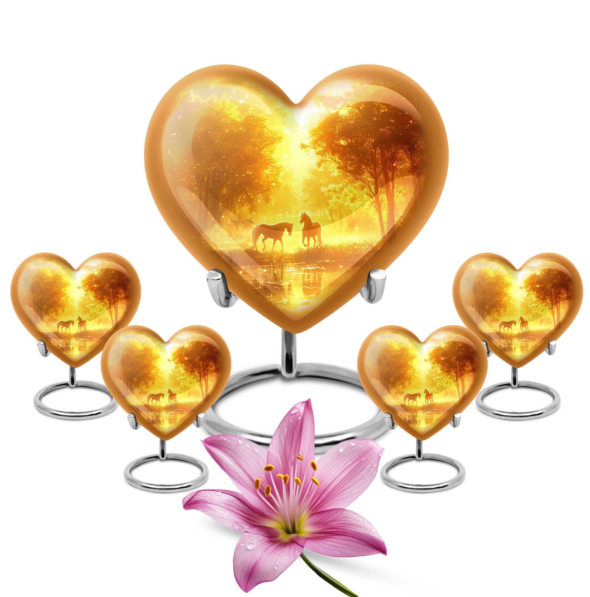 Golden Forest Serenity Cremation Urns For Human Ashes - Funeral Urn