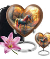 Autumn Magic Horse Cremation Urns For Human Ashes - Funeral Urns For Adult