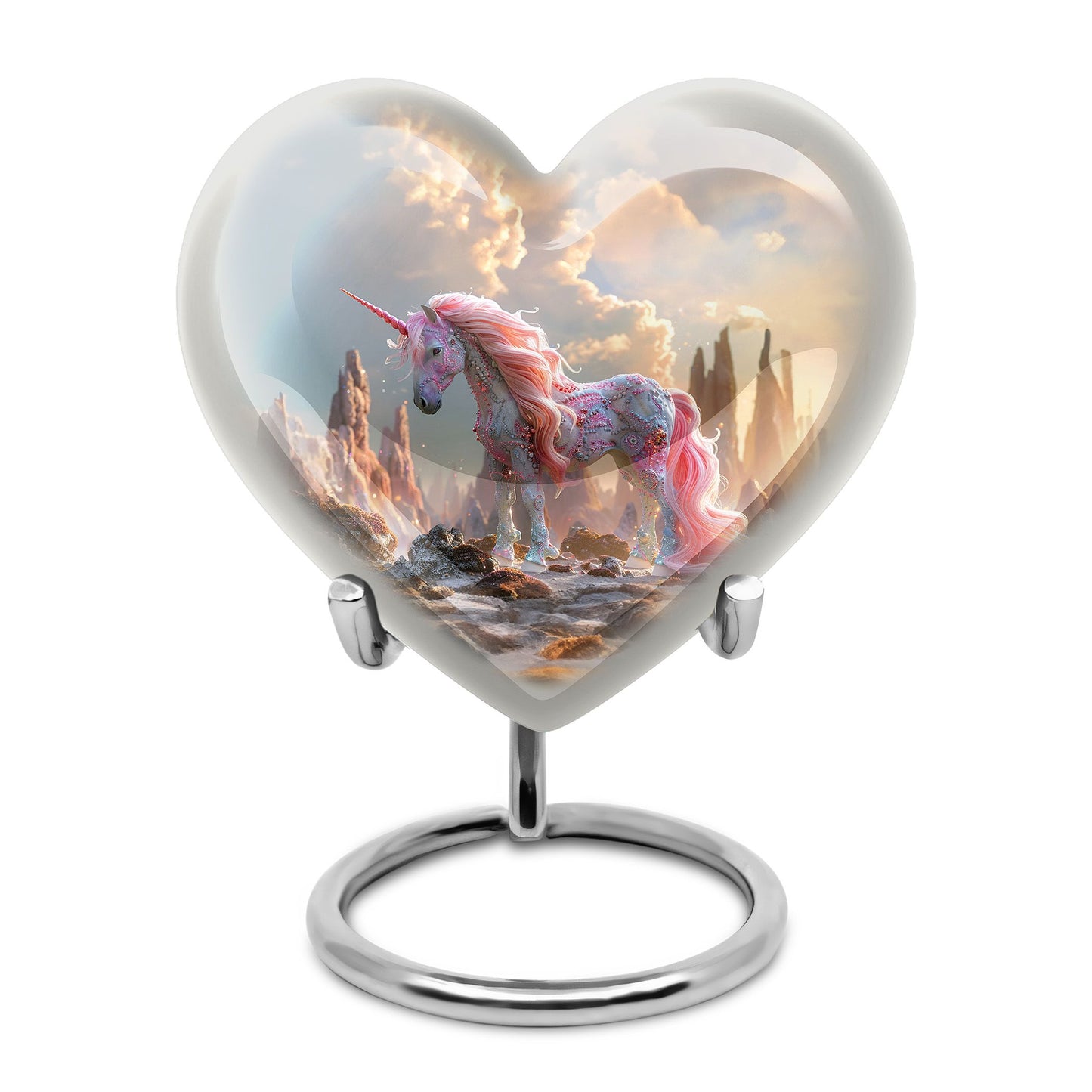 Personalized Unicorn Memorial Urn for Human Ashes - 10-inch, 200 cu in - Yatskia