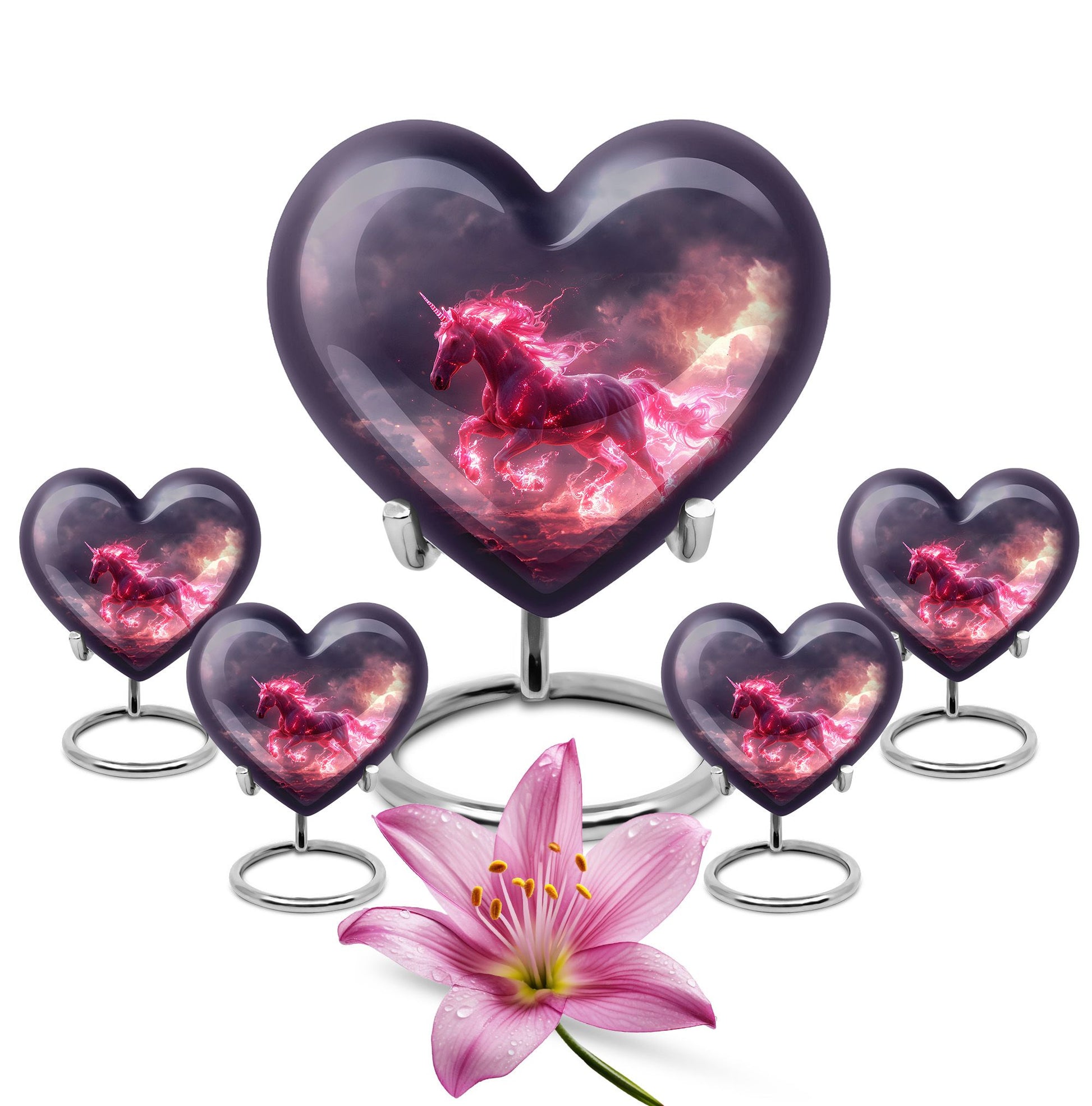 Neon Unicorn Cremation Urns For Human Ashes - Funeral Urns For Men