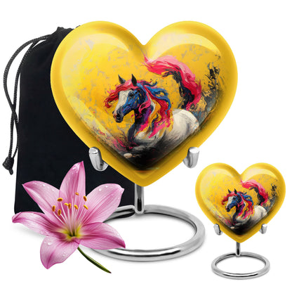 Personalized Horse Cremation Urn for Adult - 10-inch, 200 cu in - Yatskia