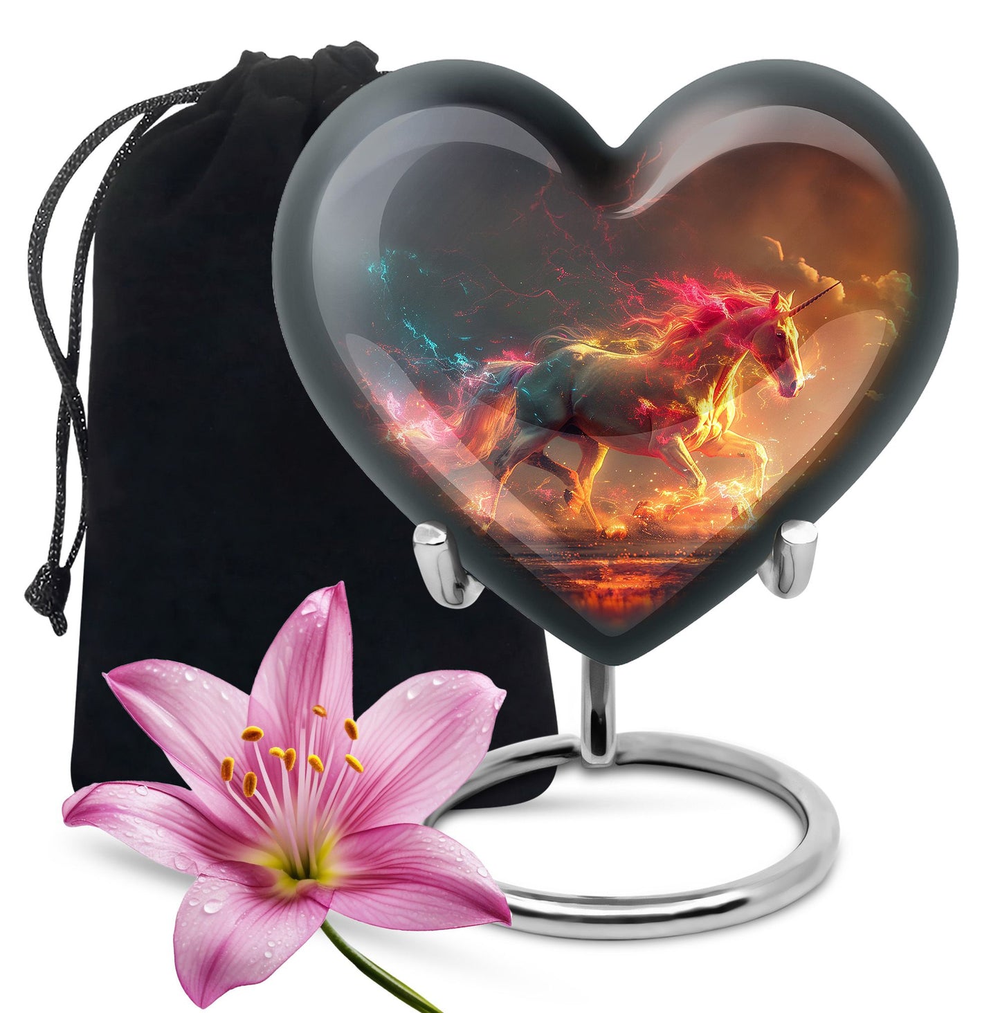 Personalized Unicorn Cremation Urn for Men & Women - 10-inch, 200 cu in - Yatskia