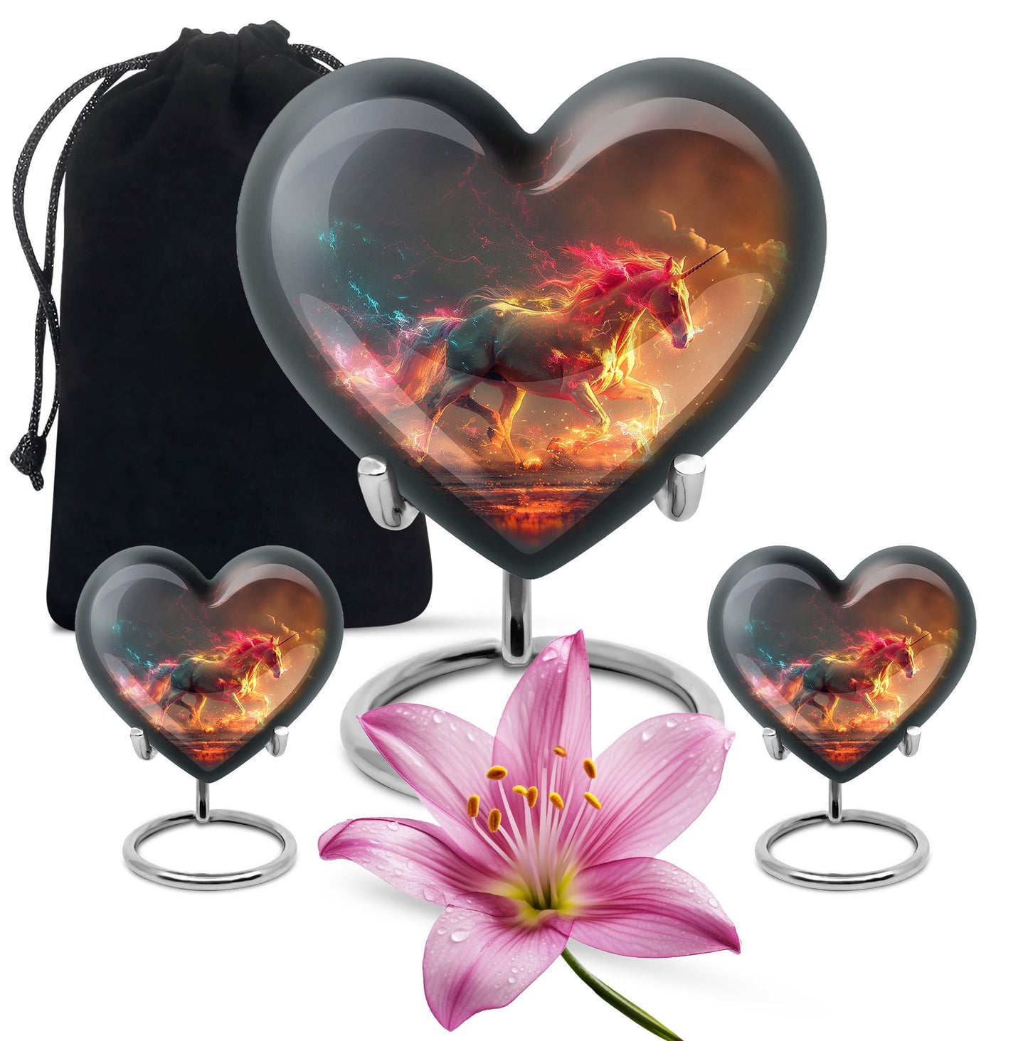 Personalized Unicorn Cremation Urn for Men & Women - 10-inch, 200 cu in - Yatskia