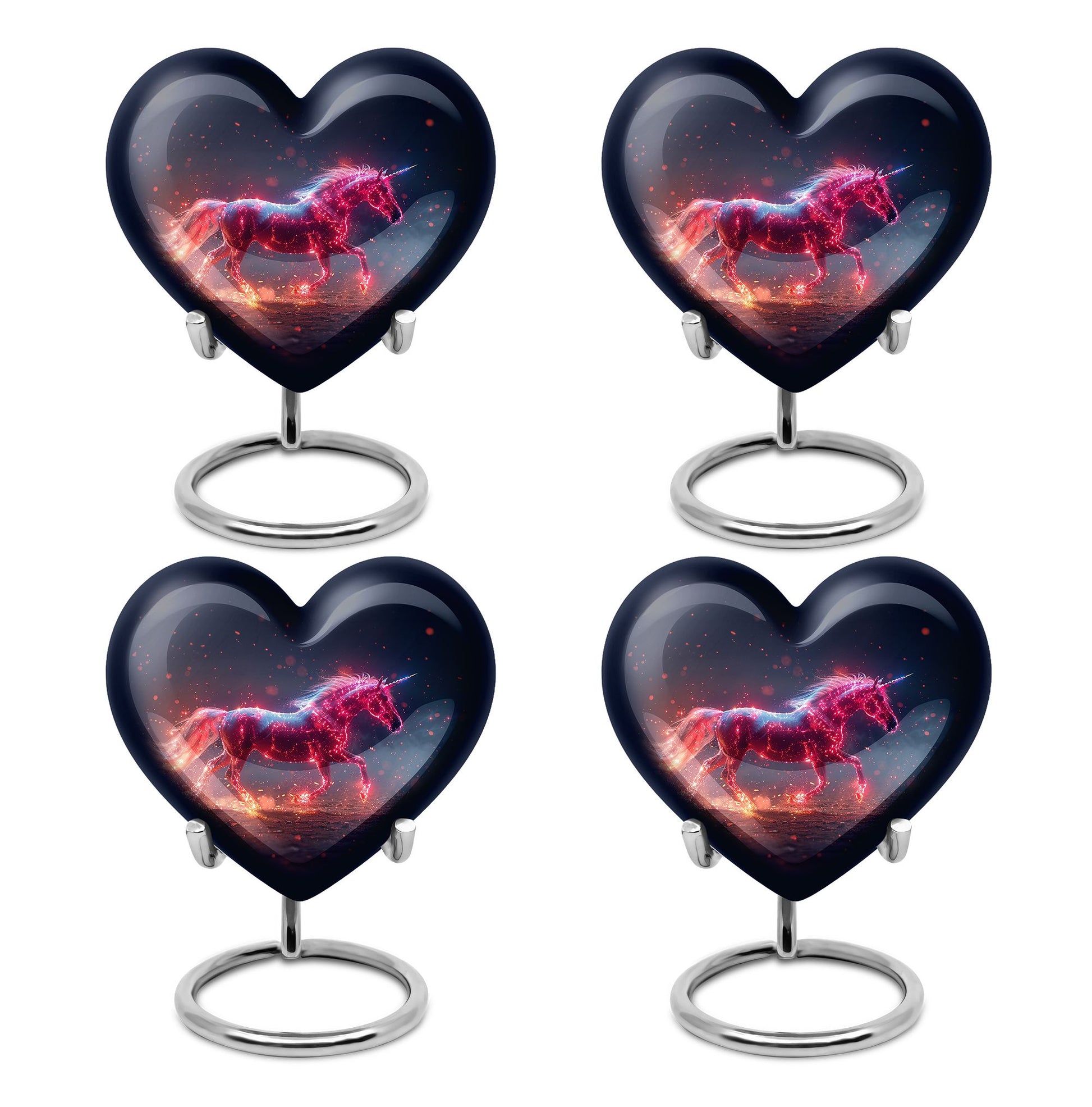 Sparkling Unicorn Cremation Urns Large & Small Combo For Women & Men