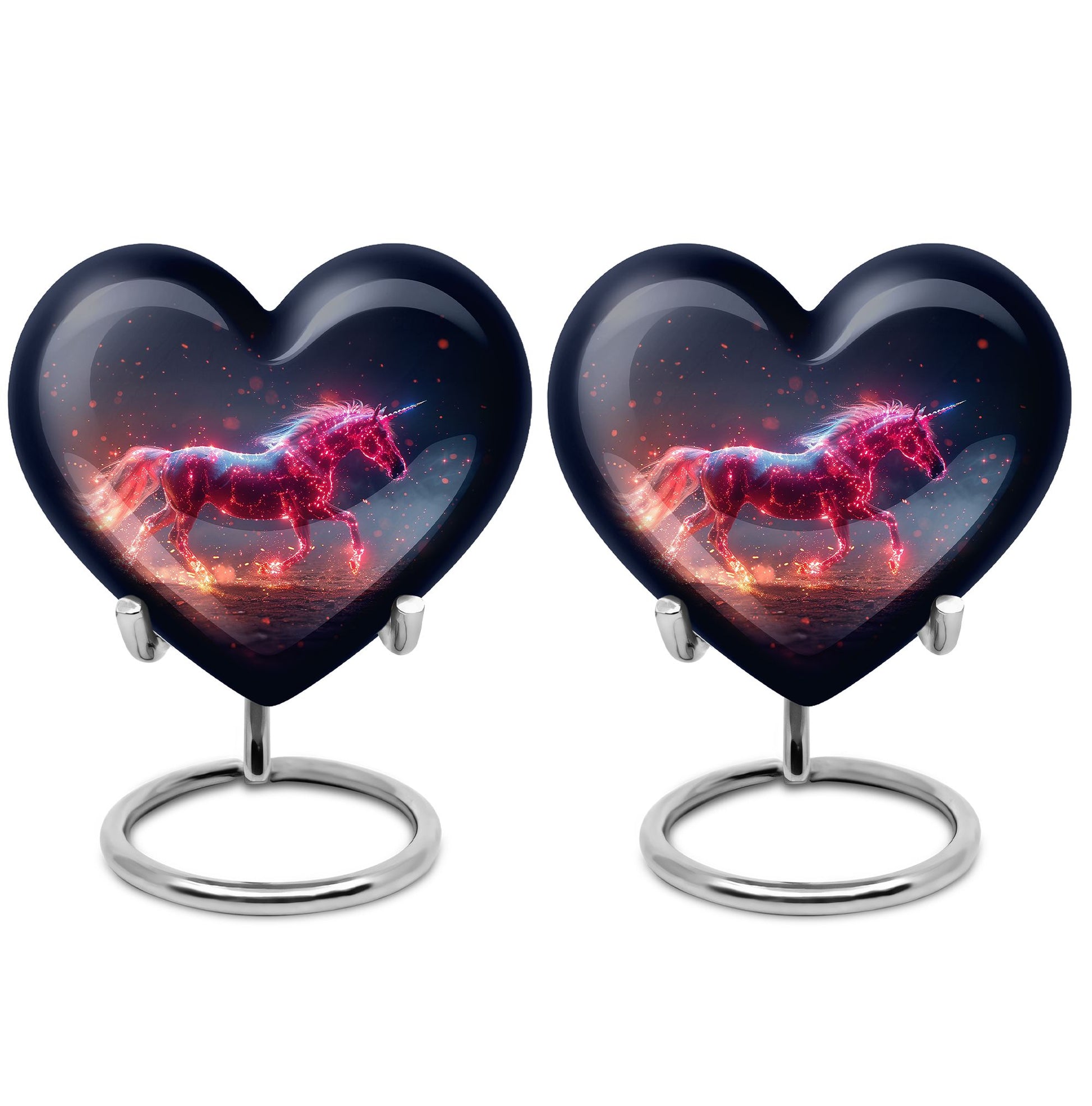Sparkling Unicorn Cremation Urns Large & Small Combo For Women & Men