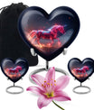 Sparkling Unicorn Cremation Urns Large & Small Combo For Women & Men