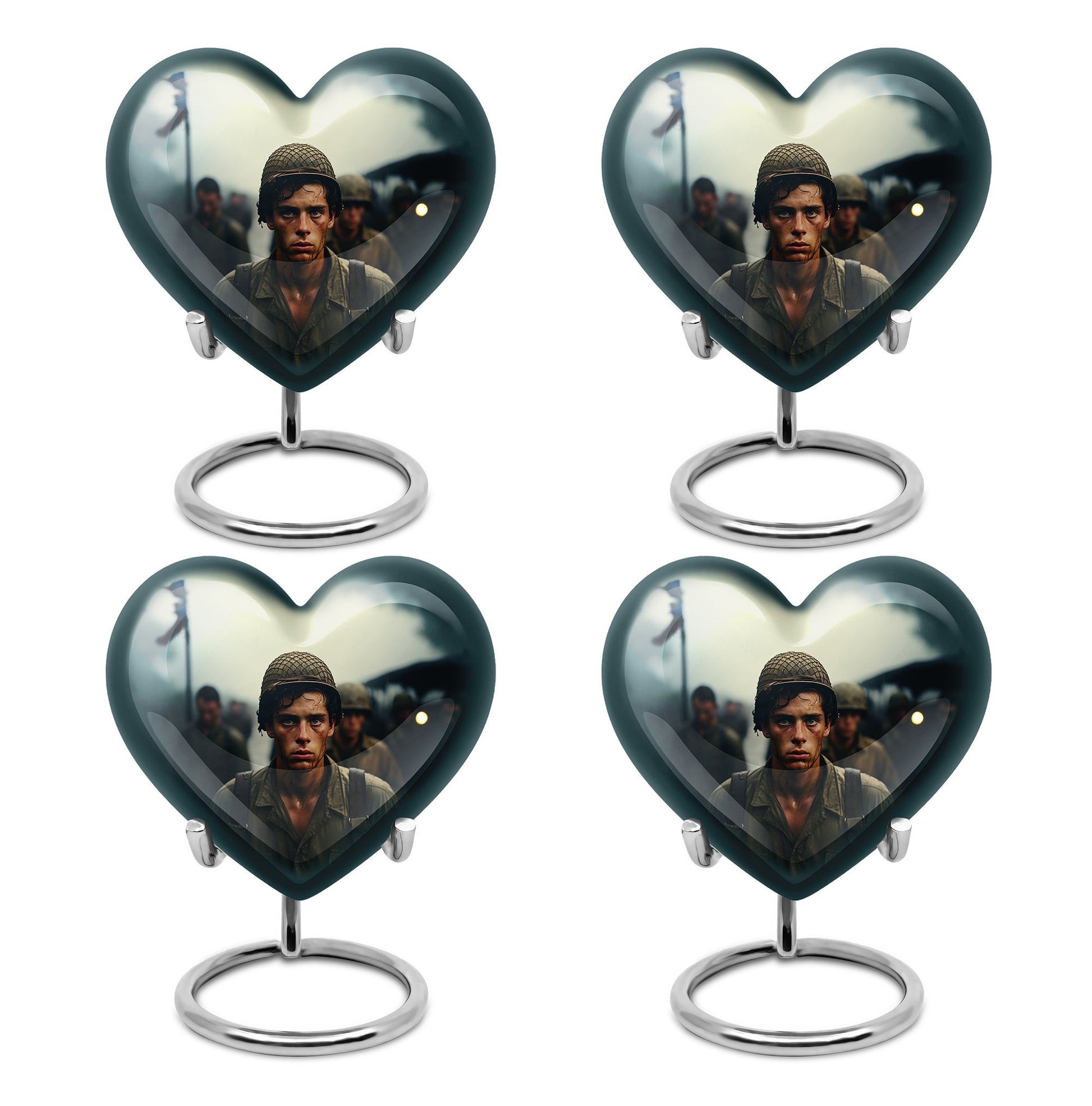 Soldier Urn Memorial For Adult Men & Women - Veteran Cremation Urn