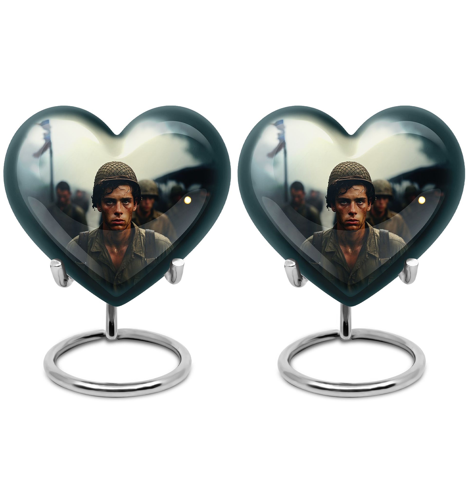 Soldier Urn Memorial For Adult Men & Women - Veteran Cremation Urn