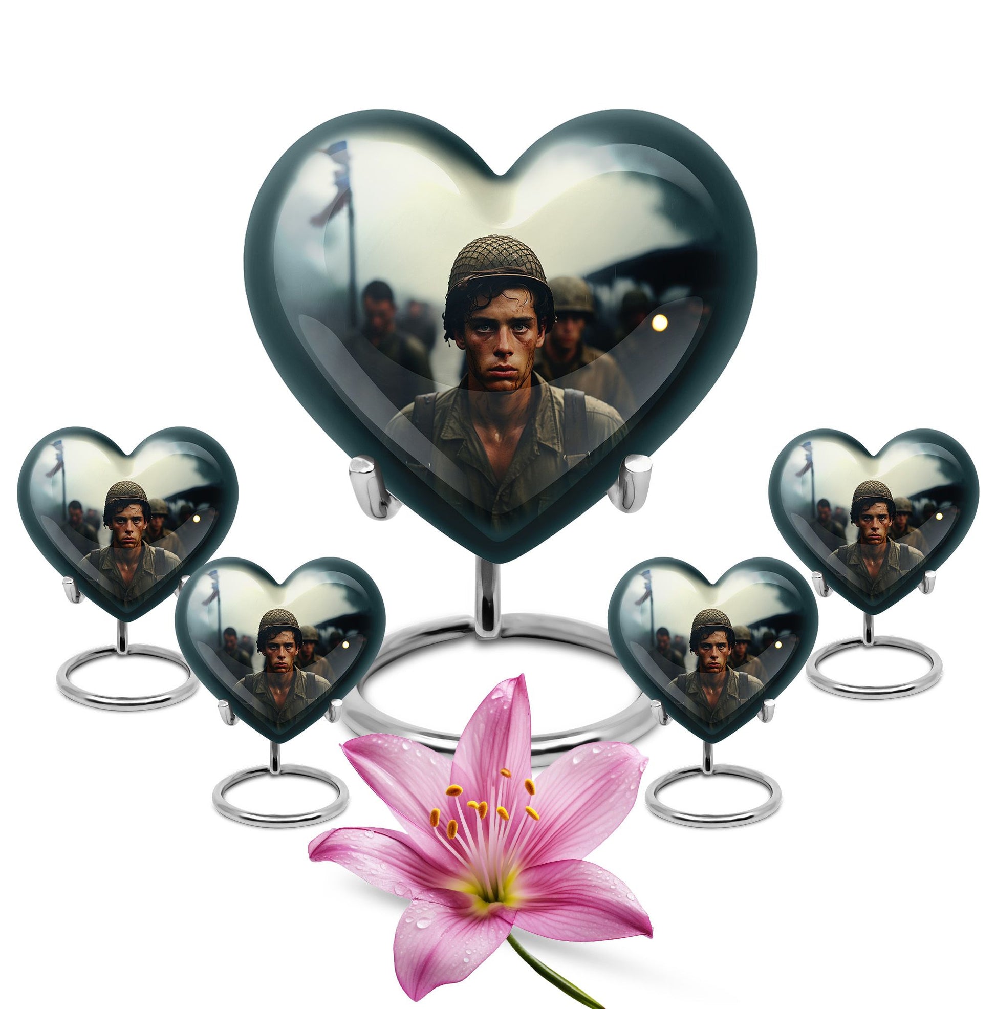 Soldier Urn Memorial For Adult Men & Women - Veteran Cremation Urn