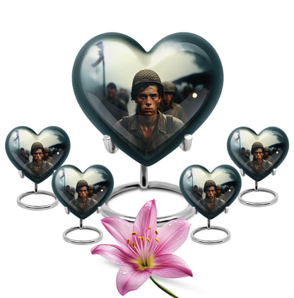 Personalized Military Cremation Urn for Adult - 10-inch, 200 cu in - Yatskia