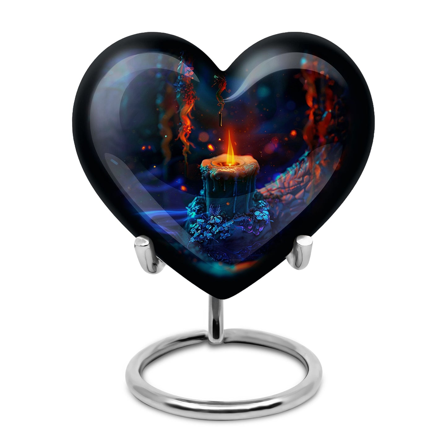 Personalized Fire Cremation Urn for Women - 10-inch, 200 cu in - Yatskia