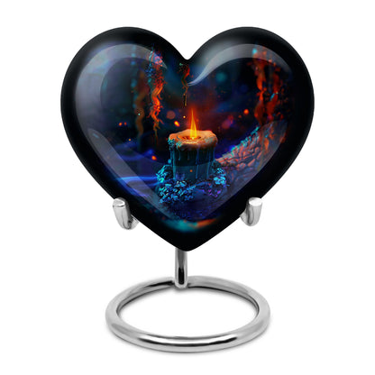 Personalized Fire Cremation Urn for Women - 10-inch, 200 cu in - Yatskia