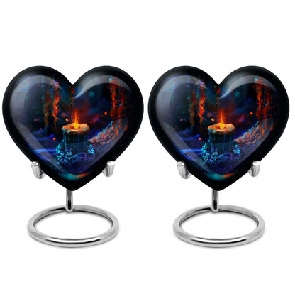 Personalized Fire Cremation Urn for Women - 10-inch, 200 cu in - Yatskia