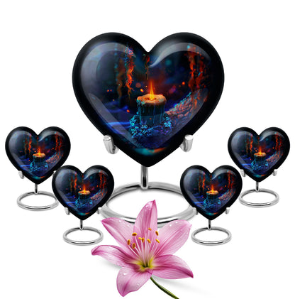 Personalized Fire Cremation Urn for Women - 10-inch, 200 cu in - Yatskia