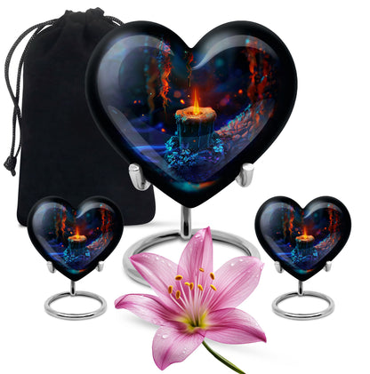 Personalized Fire Cremation Urn for Women - 10-inch, 200 cu in - Yatskia