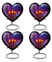 Neon City Memorial Urn For Females - Glowing Candles Cremation Urn
