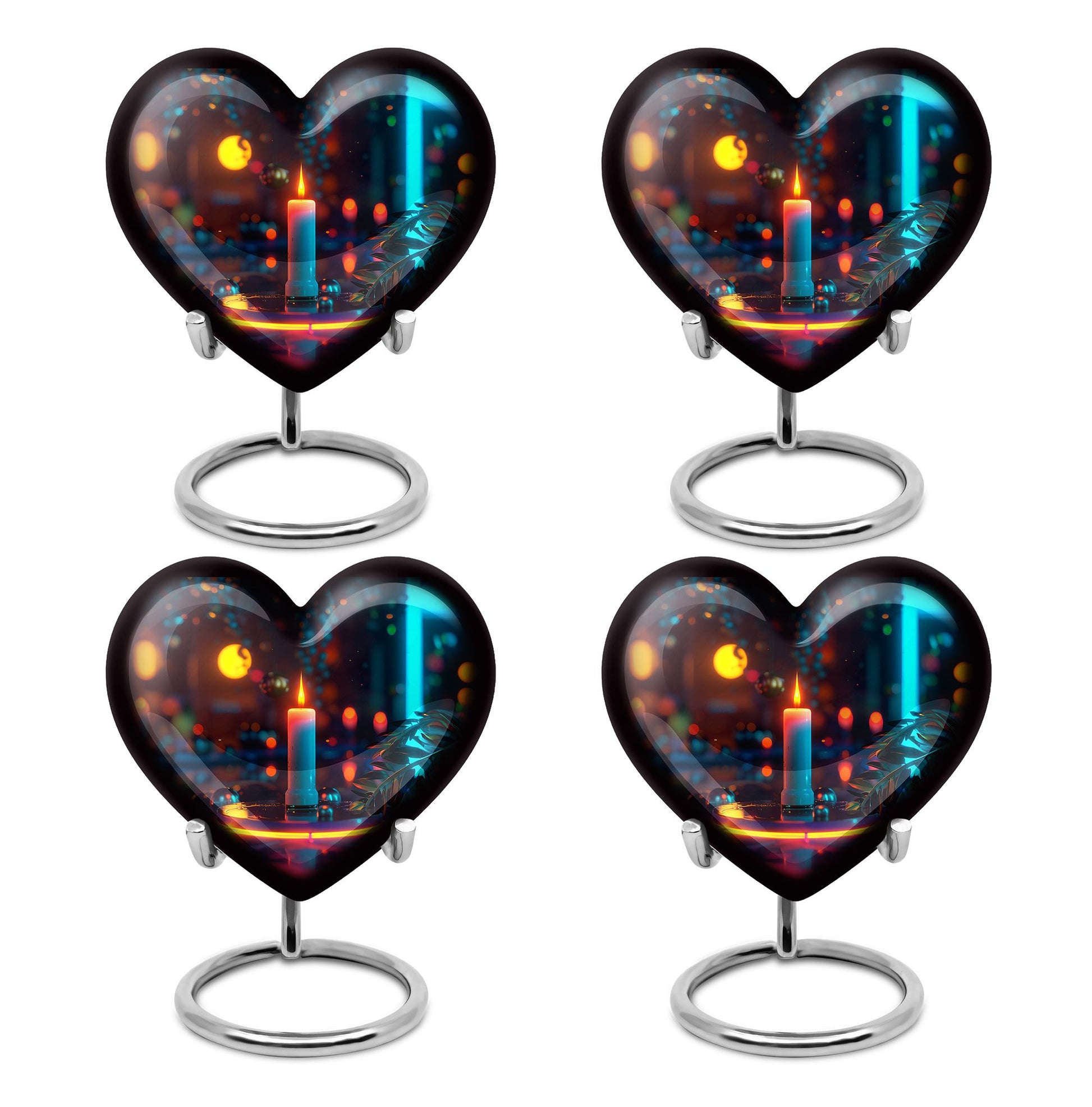 Glowing Candle Memorial Tribute Urn - Neon Urn For Male & Female