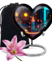 Glowing Candle Memorial Tribute Urn - Neon Urn For Male & Female