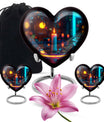Glowing Candle Memorial Tribute Urn - Neon Urn For Male & Female