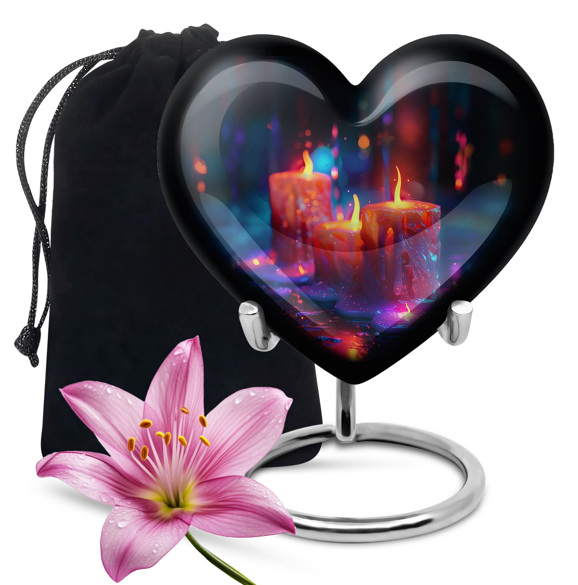 Neon Melting Candle Urn Tribute - Candle Funeral Cremation Urn For Ashes