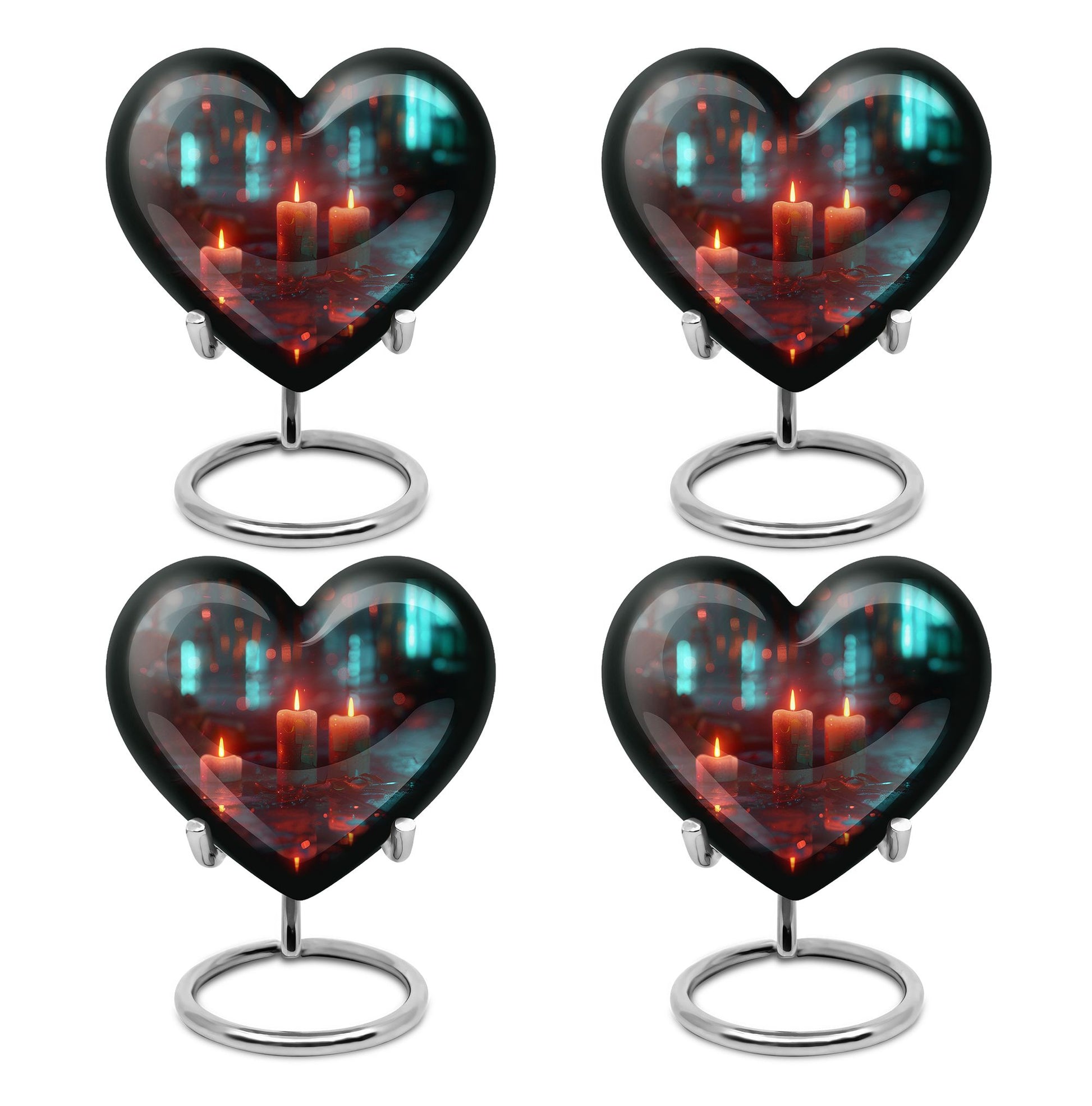 Neon Rainfall Memorial Urn - Candle Themed Cremation Urn For Ashes