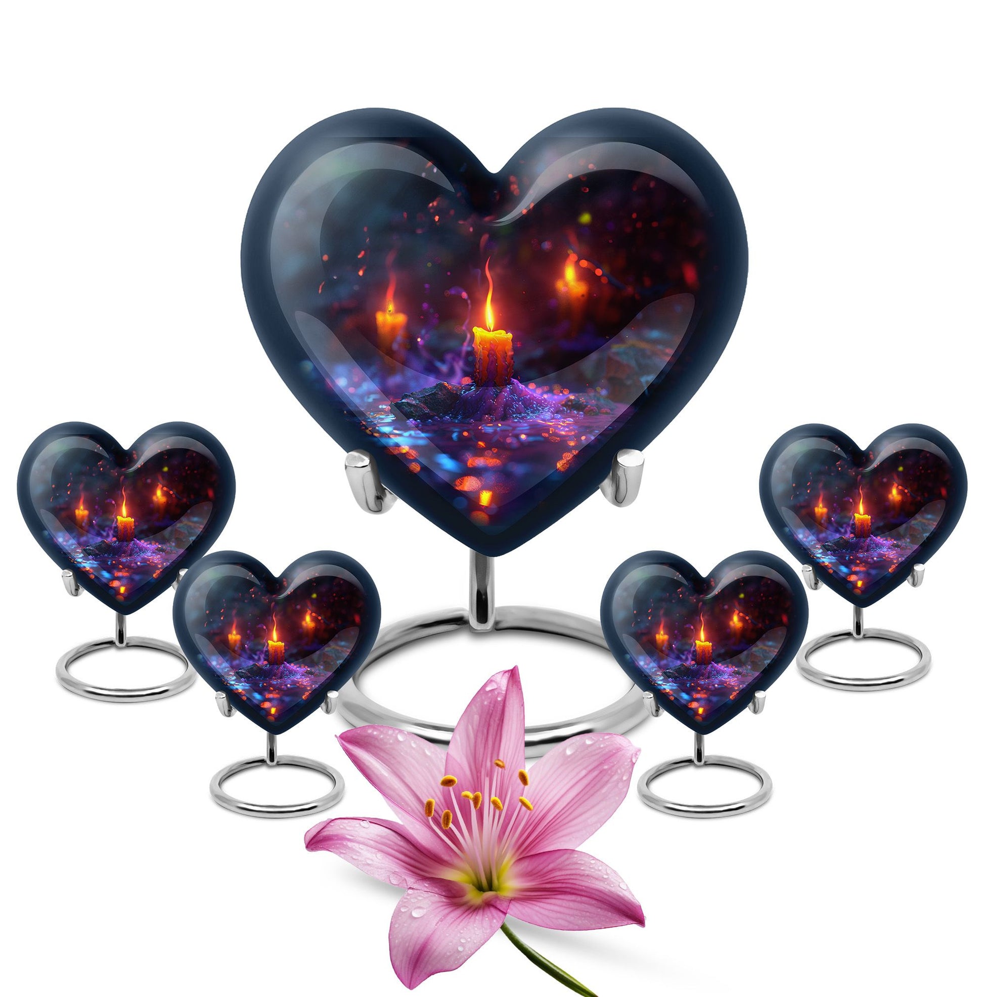 Mystically Glowing Candle Urns - Large Memorial Urns For Ashes