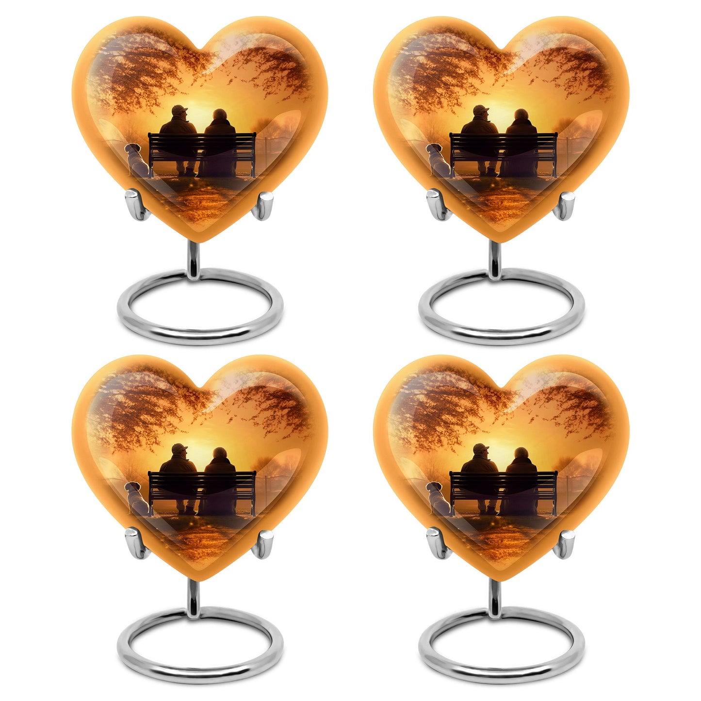 Personalized Couple Cremation Urn for Human Ashes - 10-inch, 200 cu in - Yatskia