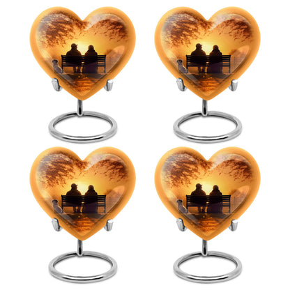 Personalized Couple Cremation Urn for Human Ashes - 10-inch, 200 cu in - Yatskia