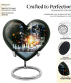 Chess Themed Heart Urn for Men