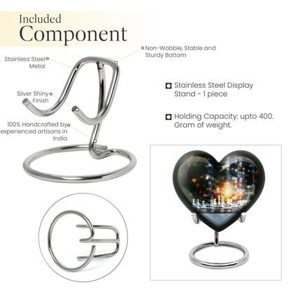 Chess Themed Heart Urn for Men