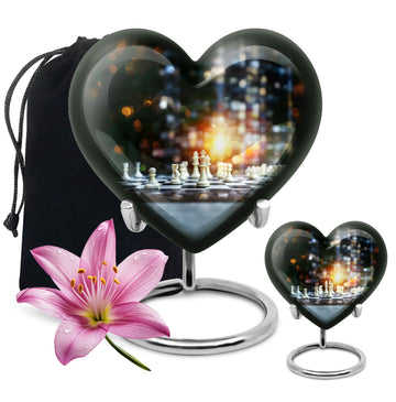 10 inch large Urn with 1 Keepsake 3 Inch Urn