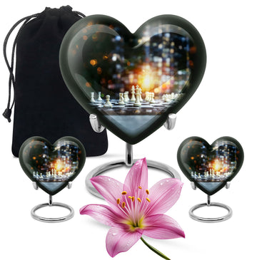 10 inch large Urn with 2 Keepsake 3 Inch Urns