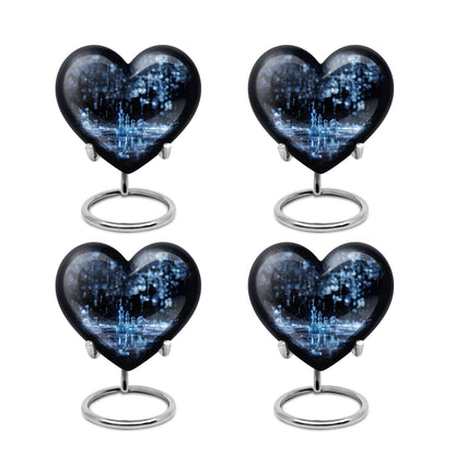 Chess Themed Heart Shaped Cremation Urn for Men