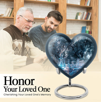 heart-shaped chess urn