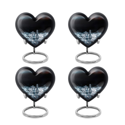 Chess themed Heart Urn