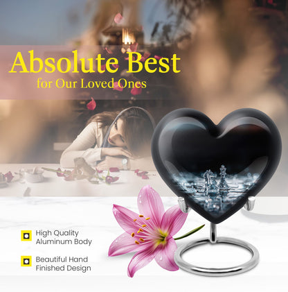 Chess themed Heart Urn