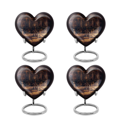 Chess-themed Heart Urn made of Aluminium