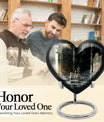 Chess-themed Heart Cremation Urn for dad